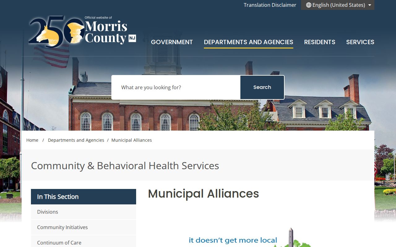 Morris County neighbors civic network municipal alliance list
